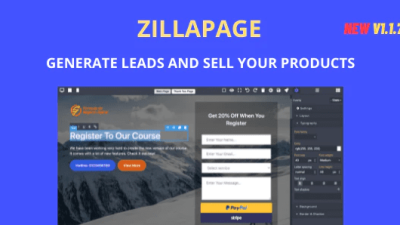 Zillapage v1.1.7 NULLED – landing page designer script Download