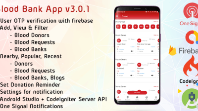 Blood Bank App With Admin Panel & Material Design v.3.0.1 Free Download