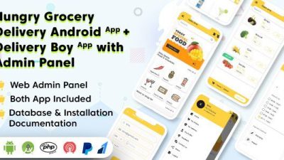 v.1.3 – Hungry Grocery Delivery Android App and Delivery Boy App with Interactive Admin Panel Free Download