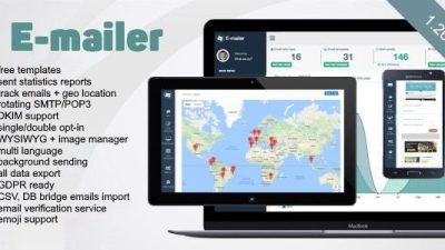 E-mailer v.1.26 – Newsletter & Mailing System with Analytics + GEO location Download