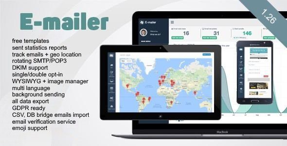 E-mailer v.1.26 – Newsletter & Mailing System with Analytics + GEO location Download