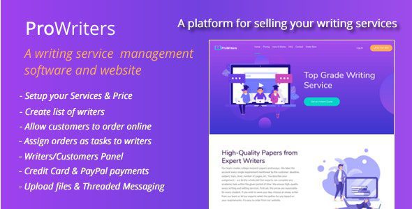 ProWriters v.1.7 – Sell writing services online Download
