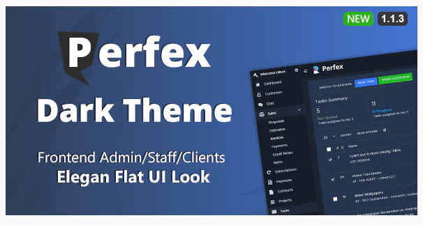 Perfex CRM Dark Theme v.1.1.5 Download