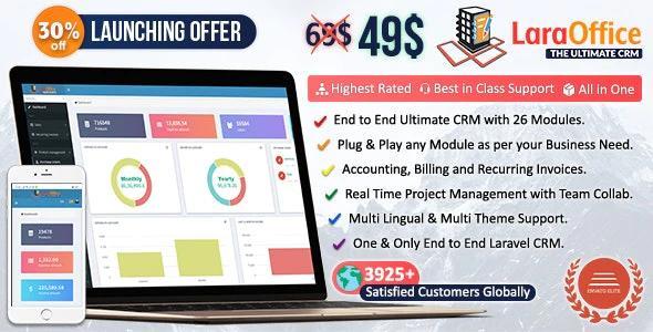 LaraOffice v.3.2 Ultimate CRM and Project Management System
