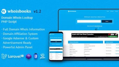 v.1.2 – WhoisBooks – Domain Whois Lookup PHP Script