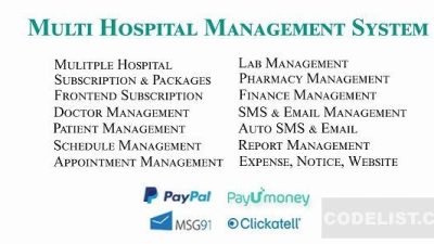 Multi Hospital – Hospital Management System (Saas App) v.4.1