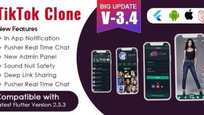Flutter – TikTok | Triller Clone & Short Video Streaming Mobile App for Android & iOS v3.4