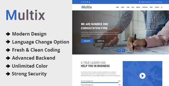 Multix v2.4 – Multipurpose Website CMS with Codeigniter