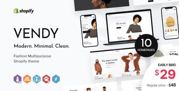 Vendy Multipurpose Shopify Theme for Fashion v4.0.2
