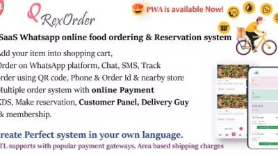 QrexOrder v2.5 – SaaS QR Multiple Restaurants / WhatsApp Online ordering / Reservation system
