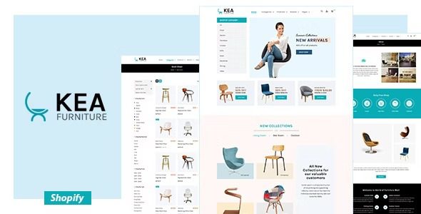 Kea Nulled eCommerce Interior, Furniture Shopify 主题免费下载