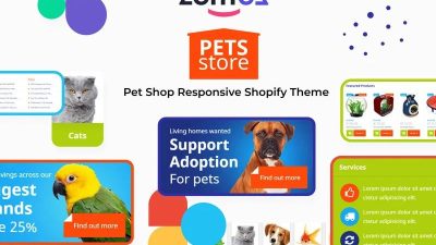 Pets Store Pet Shop Responsive Shopify Theme #