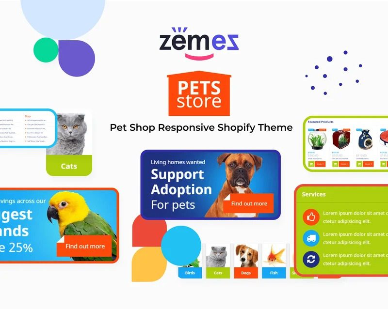 Pets Store Pet Shop Responsive Shopify Theme #