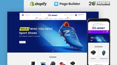 Esport Sports Store Shopify Theme v.2.4.0 #