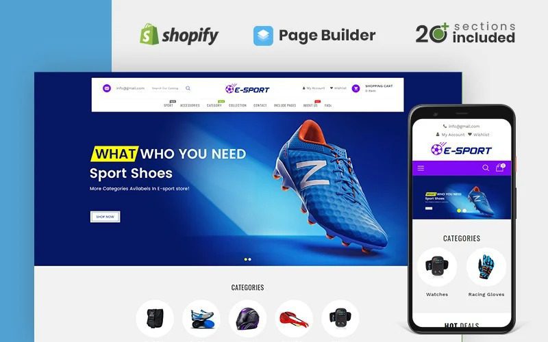 Esport Sports Store Shopify Theme v.2.4.0 #