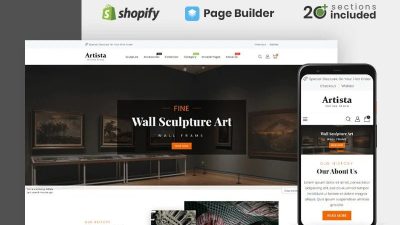 Artista Art Gallery Store Shopify Theme #