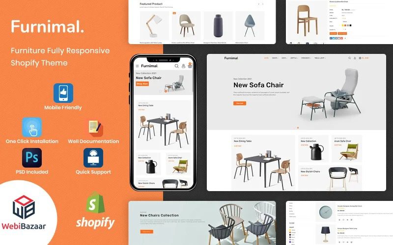 Furnimal Nulled 多用途家具和室内 Shopify 模板 Shopify 主题免费下载