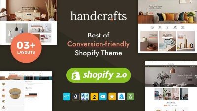 Handcrafts Nulled Home Décor and Interior Furniture Shopify 2.0 响应式主题 Shopify 主题免费下载