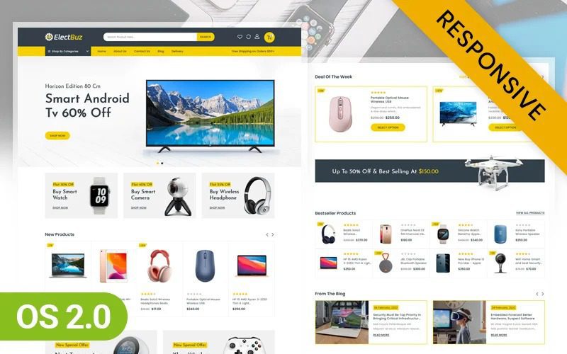 ElectBuz Nulled Electronics Store MultiPurpose Shopify 2.0 主题免费下载