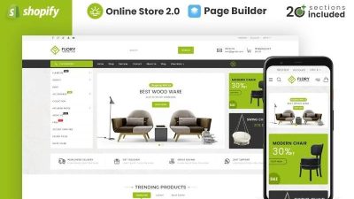 Flory Nulled Furniture Store Shopify 主题免费下载