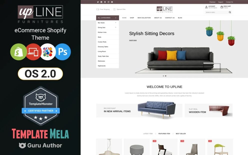 Upline – Furniture Online Store Shopify Theme ##