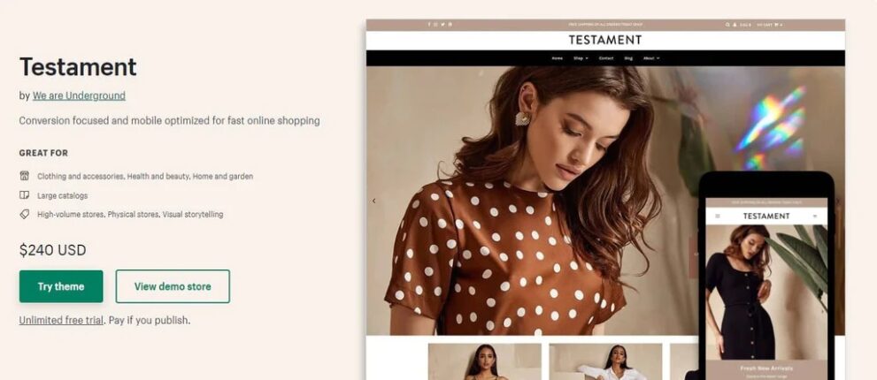 遗嘱无效 Shopify 主题免费下载