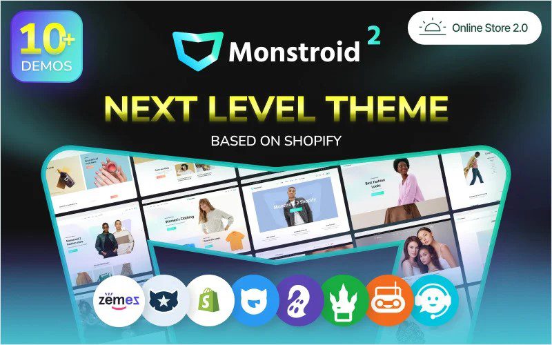 Monstroid Nulled 多用途 Shopify 部分最小主题下载