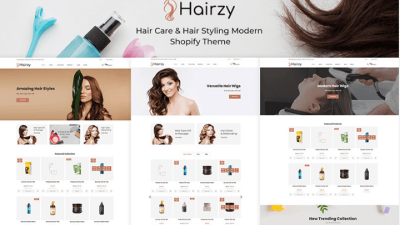 Hairzy – Hair Care And Hair Styling Modern Shopify Theme Download#