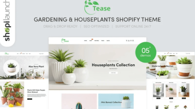 Tease – Gardening & Houseplants Shopify Theme Download#