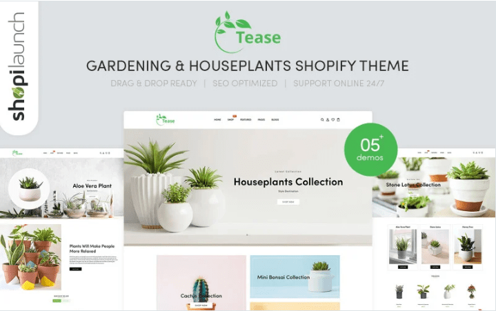 Tease – Gardening & Houseplants Shopify Theme Download#