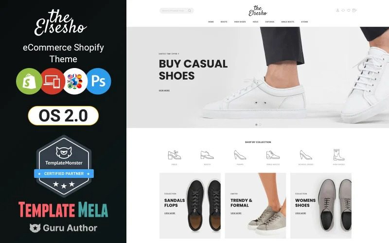 Elsesho Nulled Shoes Store Shopify Theme Download