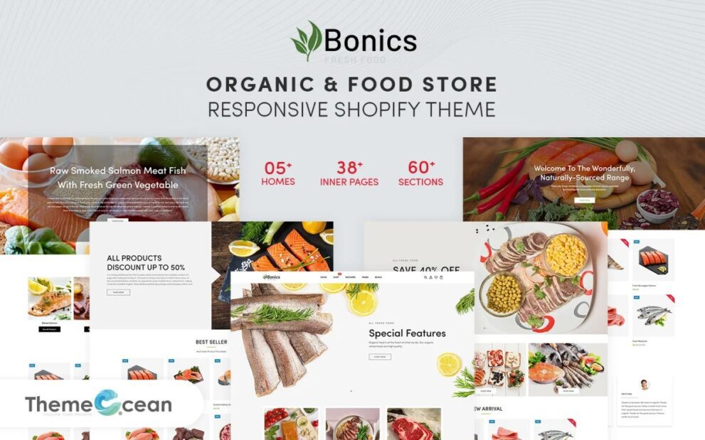 Bonics Nulled Organic & Food Store Shopify 主题下载