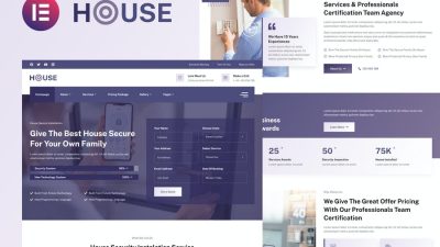Housec – Smart Home Security Service Elementor Template Kit