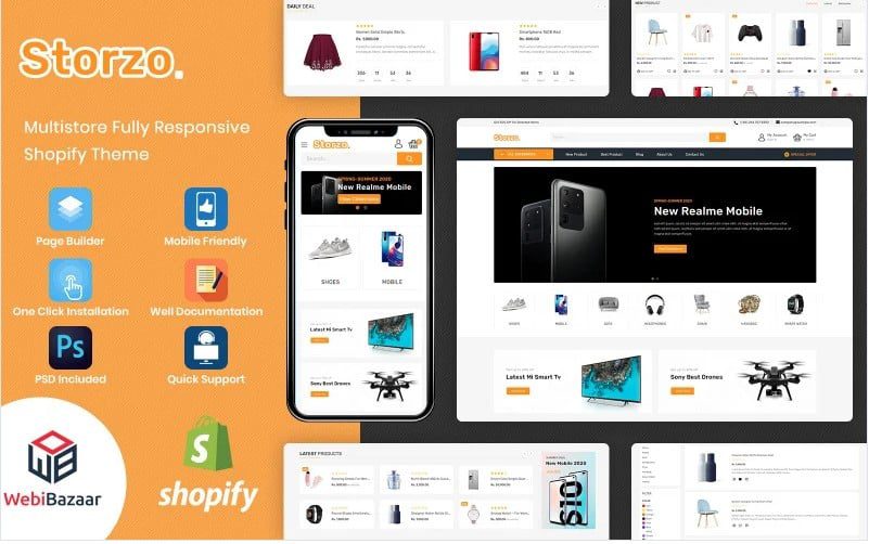 Storzo – Multipurpose E-commerce Shopify Theme Template Monster