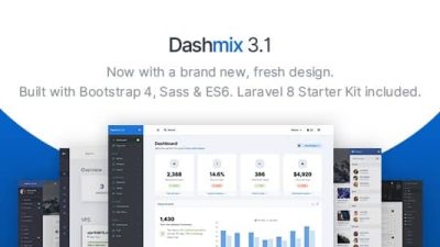 Dashmix v5.2 – Bootstrap 54 Admin Dashboard Template & Laravel 8 Starter Kit