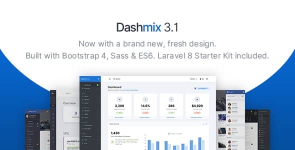 Dashmix v5.2 – Bootstrap 54 Admin Dashboard Template & Laravel 8 Starter Kit