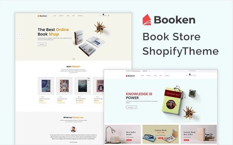 Booken – Book Store Shopify Theme Template Monster