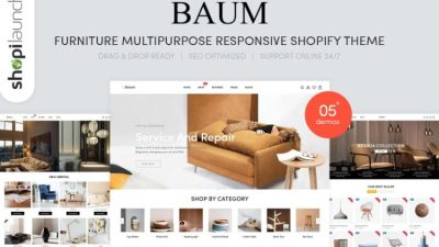 Baum – Furniture Multipurpose Responsive Shopify Theme Template Monster