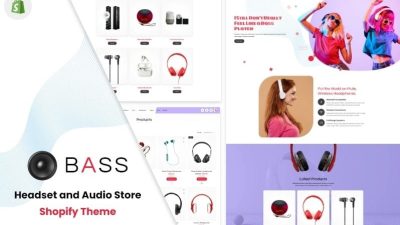 BASS – Headset and Audio Store Shopify Theme Template Monster