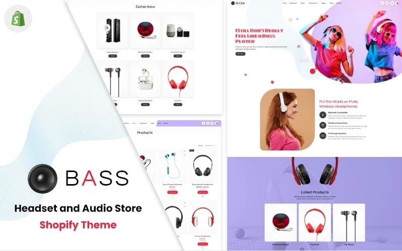 BASS – Headset and Audio Store Shopify Theme Template Monster
