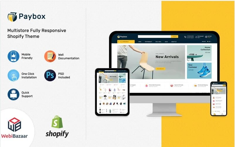 Paybox – Multipurpose Electronic Shopify Theme Template Monster