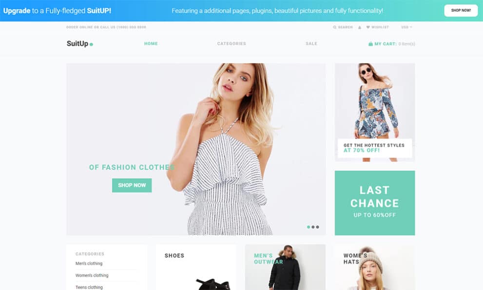 SuitUP Nulled Fashion Store Free Elegant Shopify Theme Template Monster Download