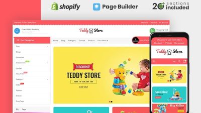 Teddy Nulled Toys and Clothing Store Shopify ThemeDownload