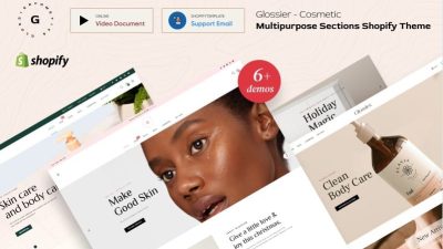 Glossier – Multipurpose Sections Shopify Theme Template Monster