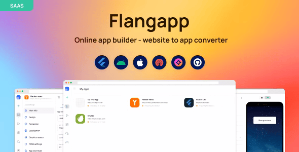 Flangapp v1.7.1 – SAAS Online app builder from website