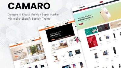 Camaro – Gadgets & Digital Fashion Super Market Minimalist Shopify Section Theme v2.0.0