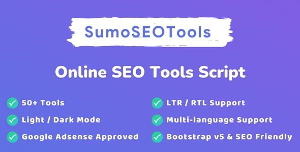 SumoSEOTools v.1.0.1 Online SEO Tools Script [Activated]
