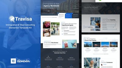 Travisa – Immigration & Visa Consulting Elementor Template Kit