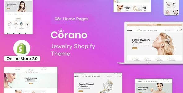 Corano Nulled Jewelry Store Shopify Theme Free Download