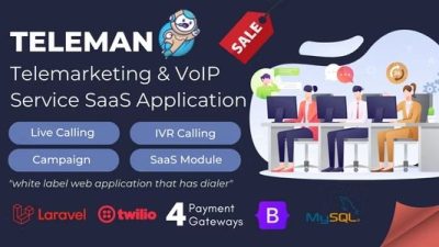 Teleman v2.0.0 Telemarketing & VoIP Service SaaS Application